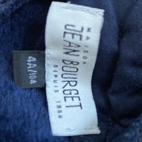 Jean Bourget fence designer girls soft fleece cozy navy floral bottom dress 4
